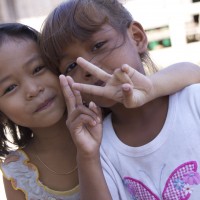 Kindjes in Cambodja